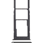 Samsung Galaxy A10 İle Uyumlu Çift Sim Kart Tepsisi (A105 2019) (Siyah)