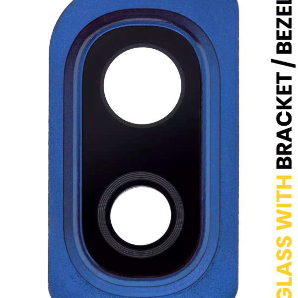 Samsung Galaxy A10 İle Uyumlu İçin Braket (A105 2019) (Mavi)  Çerçeve Uyumlu Arka Kamera Lensi