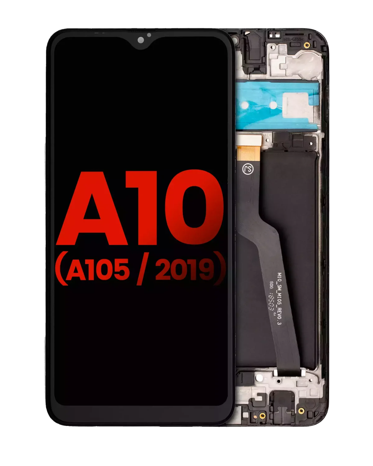 Samsung Galaxy A10 İle Uyumlu İçin Çerçeveli ekran (A105 2019) (Tek Kart Sürümü) (Tüm Renkler)  LCD Ekranı