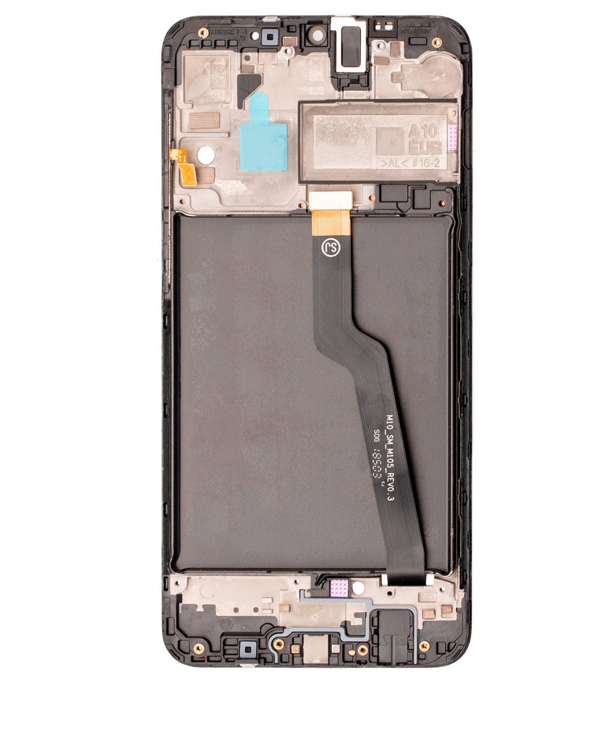 Samsung Galaxy A10 İle Uyumlu İçin Çerçeveli ekran (A105 2019) (Uluslararası Çift Sim Versiyonu) Orijinal (Siyah)  LCD Ekranı - Görsel 4