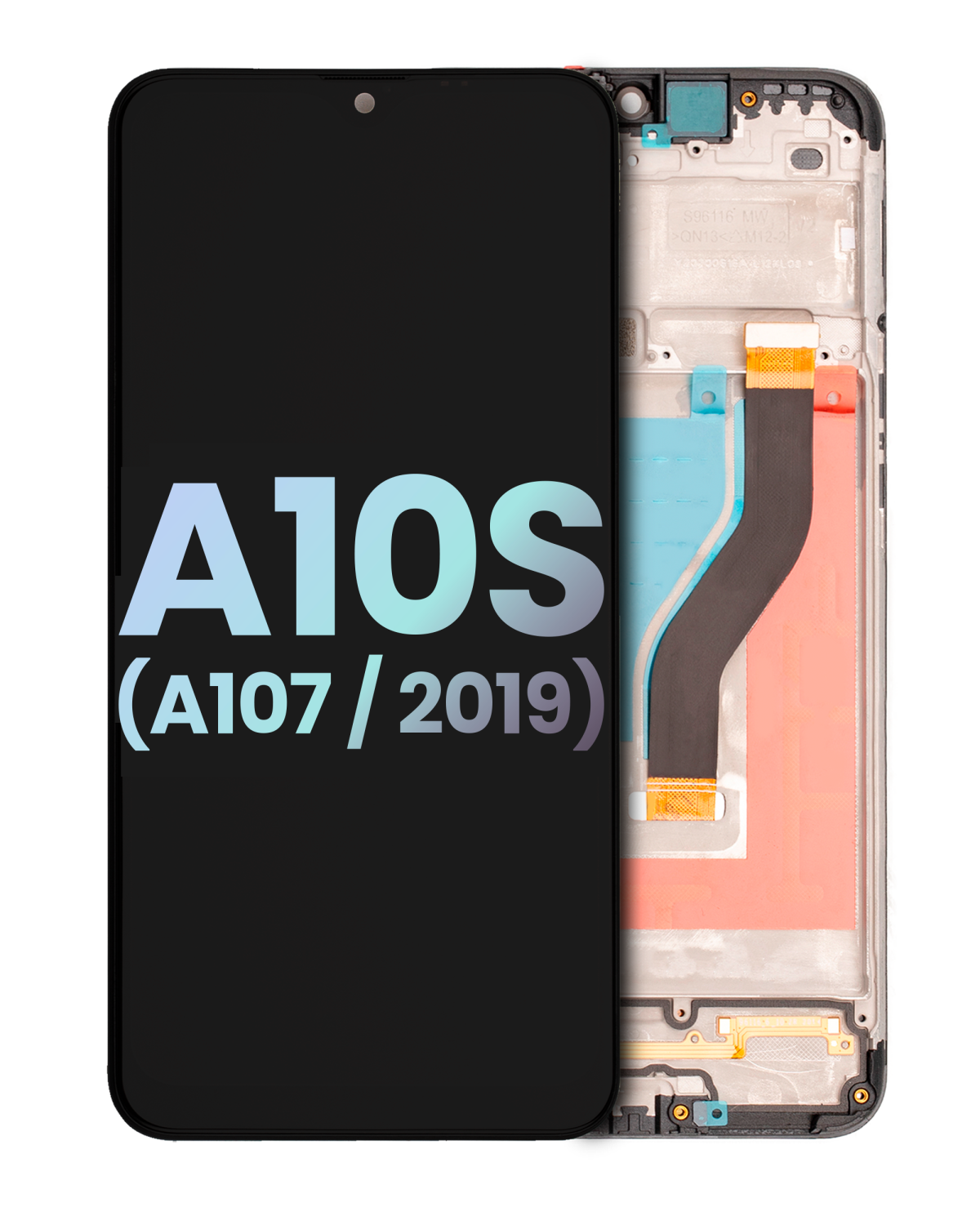 Samsung Galaxy A10 s İle Uyumlu İçin Çerçeveli ekran (A107 2019) (Servis Paketi) (Tüm Renkler)  LCD Ekranı Uyumlu