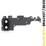 Samsung Galaxy A10s İle Uyumlu Kamera Camı Set Full (Siyah)