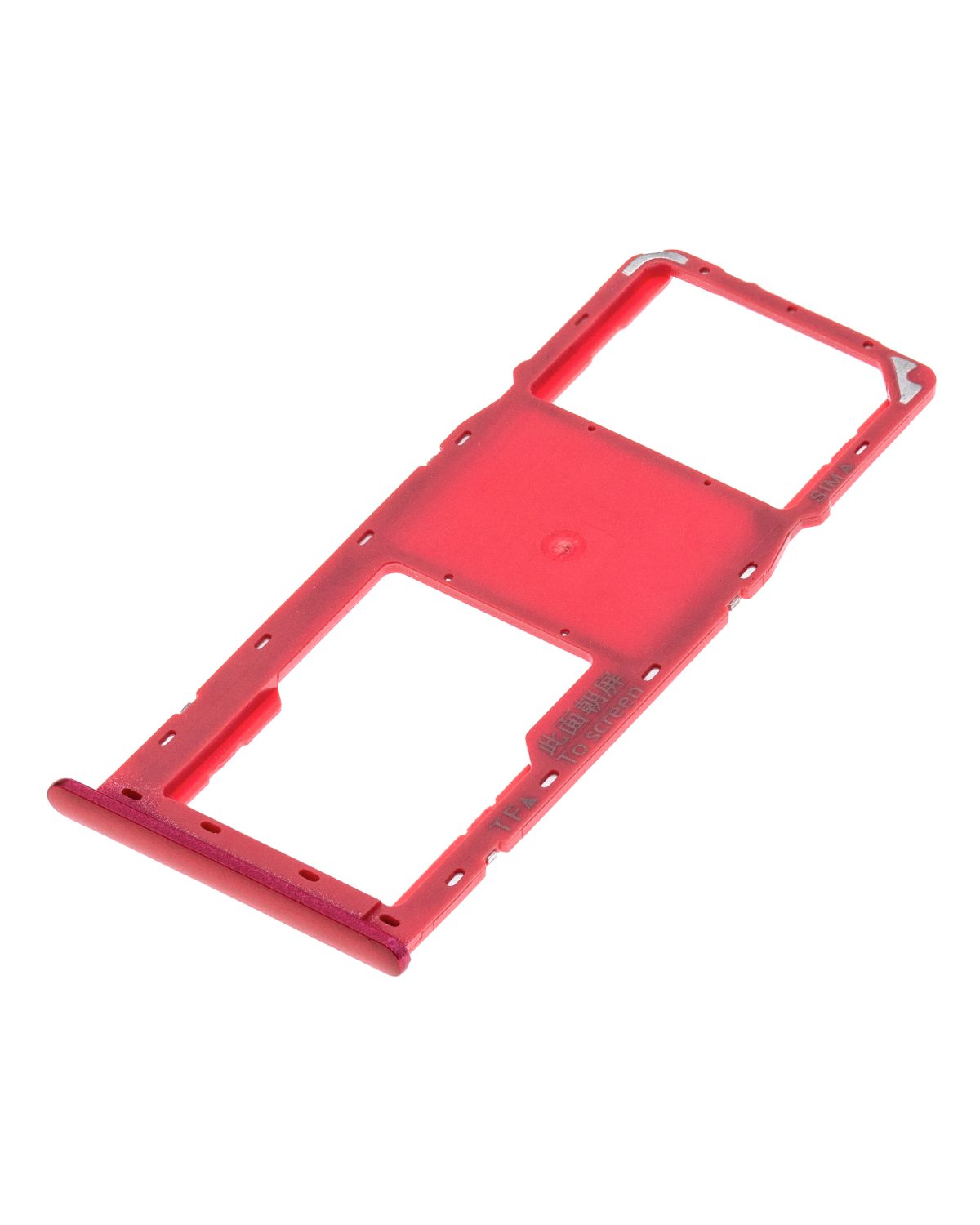 Samsung Galaxy A10s İle Uyumlu Tek Sim Kart Tepsisi (A107 2019) A20S (A207 2019) (Kırmızı) - Görsel 5