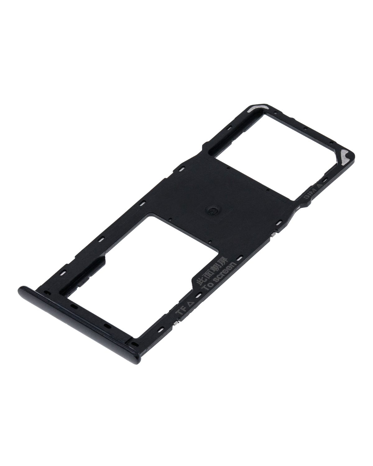 Samsung Galaxy A10s İle Uyumlu Tek Sim Kart Tepsisi  (A107 2019) A20S (A207 2019) (Siyah) - Görsel 4