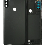 Samsung Galaxy A11 Arka İle Uyumlu Kapak Cam Kamera Lensli (A115 2020) (ABD Sürümü) (Servis Paketi) (Siyah)