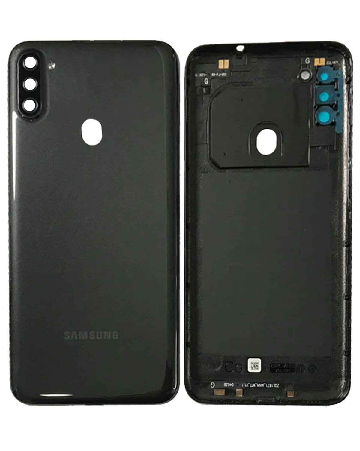 Samsung Galaxy A11 Arka İle Uyumlu Kapak Cam Kamera Lensli (A115 2020) (ABD Sürümü) (Servis Paketi) (Siyah) - Görsel 4