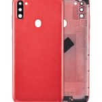 Samsung Galaxy A11 İle Uyumlu (A115 2020) (Uluslararası Sürüm) (Aftermarket Plus) (Kırmızı) Kamera Lensli Arka Kapak