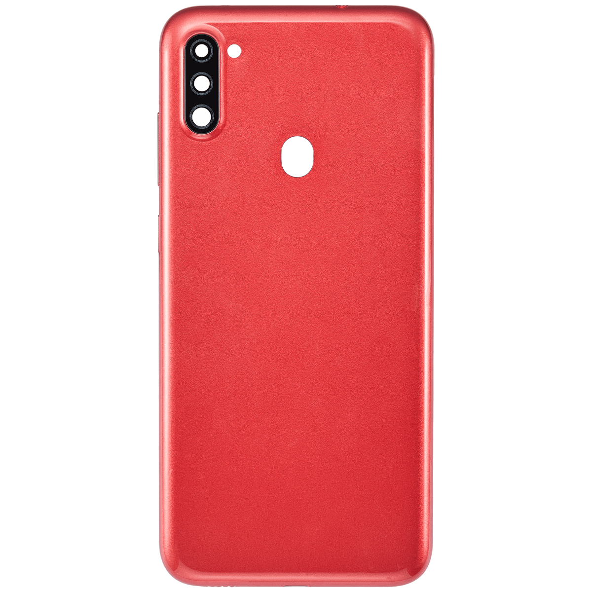 Samsung Galaxy A11 İle Uyumlu (A115 2020) (Uluslararası Sürüm) (Aftermarket Plus) (Kırmızı) Kamera Lensli Arka Kapak - Görsel 3