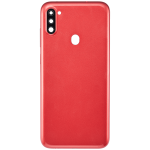 Samsung Galaxy A11 İle Uyumlu (A115 2020) (Uluslararası Sürüm) (Aftermarket Plus) (Kırmızı) Kamera Lensli Arka Kapak - Görsel 3