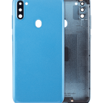 Samsung Galaxy A11 İle Uyumlu (A115 2020) (Uluslararası Sürüm) (Aftermarket Plus) (Mavi) Kamera Lensli Arka Kapak
