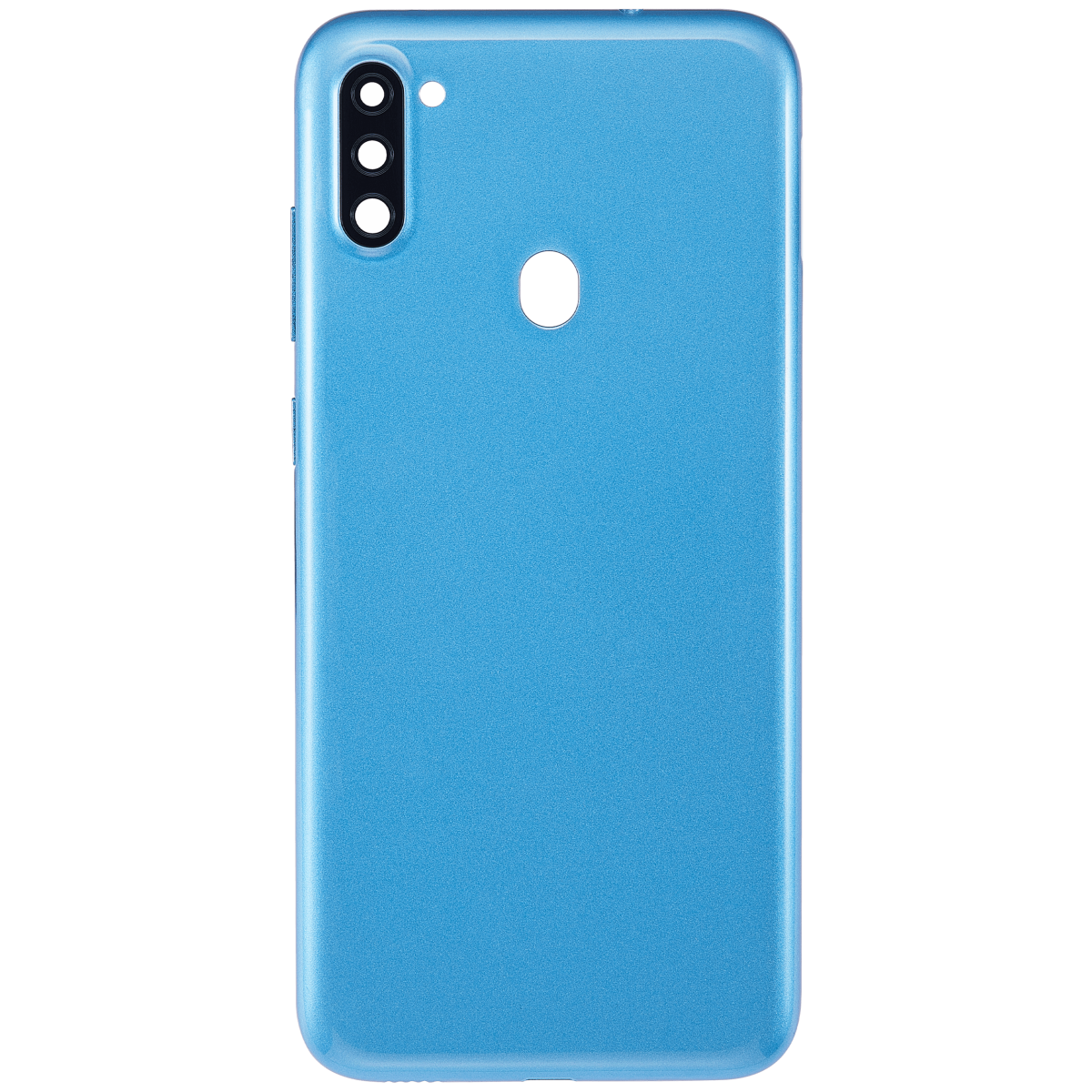 Samsung Galaxy A11 İle Uyumlu (A115 2020) (Uluslararası Sürüm) (Aftermarket Plus) (Mavi) Kamera Lensli Arka Kapak - Görsel 3