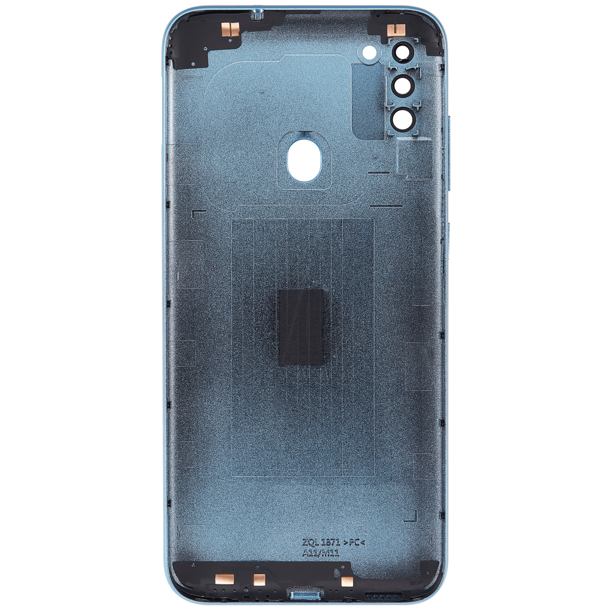 Samsung Galaxy A11 İle Uyumlu (A115 2020) (Uluslararası Sürüm) (Aftermarket Plus) (Mavi) Kamera Lensli Arka Kapak - Görsel 4