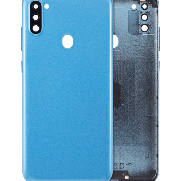 Samsung Galaxy A11 İle Uyumlu (A115 2020) (Uluslararası Sürüm) (Aftermarket Plus) (Mavi) Kamera Lensli Arka Kapak