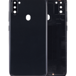 Samsung Galaxy A11 İle Uyumlu (A115 2020) (Uluslararası Sürüm) (Aftermarket Plus) (Siyah) Kamera Lensli Arka Kapak
