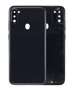 Samsung Galaxy A11 İle Uyumlu (A115 2020) (Uluslararası Sürüm) (Aftermarket Plus) (Siyah) Kamera Lensli Arka Kapak