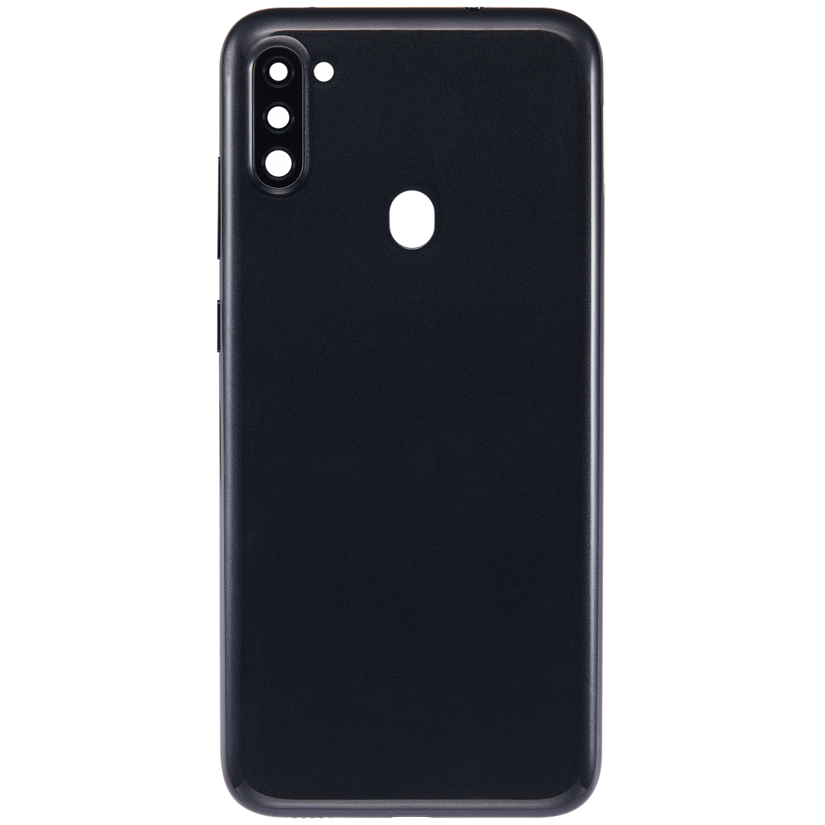 Samsung Galaxy A11 İle Uyumlu (A115 2020) (Uluslararası Sürüm) (Aftermarket Plus) (Siyah) Kamera Lensli Arka Kapak - Görsel 3