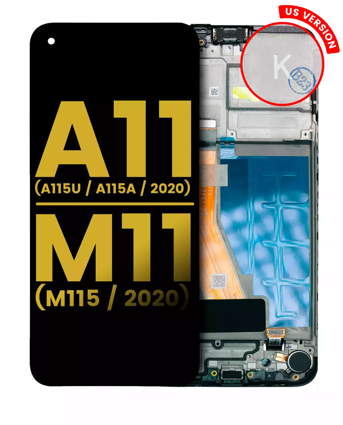 Samsung Galaxy A11 İle Uyumlu (A115U A115A 2020) M11 (M115 2020) (ABD Sürümü) Orijinal (Tüm Renkler) Çerçeveli ekran LCD Ekranı - Görsel 3