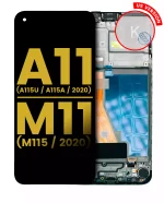 Samsung Galaxy A11 İle Uyumlu (A115U A115A 2020) M11 (M115 2020) (ABD Sürümü) Orijinal (Tüm Renkler) Çerçeveli ekran LCD Ekranı - Görsel 3
