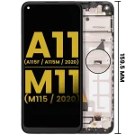 Samsung Galaxy A11 İle Uyumlu  Çerçeveli ekran LCD Ekranı A Plus Kalite (A115F/ A115M 2020) M11 (M115 /2020) (Uluslararası Sürüm) (Tüm Renkler - Görsel 3