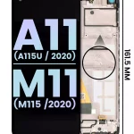 Samsung Galaxy A11 İle Uyumlu İçin Çerçeveli ekran (A115U 2020) M11 (M115 /2020) (ABD Sürümü) (Servis Paketi) (Tüm Renkler)