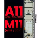 Samsung Galaxy A11 İle Uyumlu İçin Çerçeveli ekran (A115U A115A 2020) M11 (M115 2020) (ABD Sürümü) (Tüm Renkler)  LCD Ekranı Uyumlu