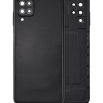 Samsung Galaxy A12 Arka İle Uyumlu Kapak Camı Kamera Lensiyle Uyumlu (A125 2020) (Aftermarket Plus) (Siyah)