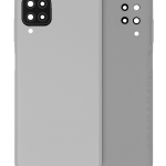 Samsung Galaxy A12 Arka İle Uyumlu Kapak Camı Kamera Lensiyle Uyumlu (A125 2020) (Servis Paketi) (Beyaz)