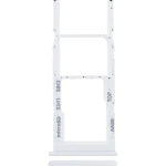 Samsung Galaxy A12 İle Uyumlu Çift Sim Kart Tepsisi (A125 2020) (Beyaz)