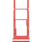 Samsung Galaxy A12 İle Uyumlu Çift Sim Kart Tepsisi (A125 2020) (Kırmızı)