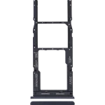 Samsung Galaxy A12 İle Uyumlu Çift Sim Kart Tepsisi (A125 2020) (Siyah)