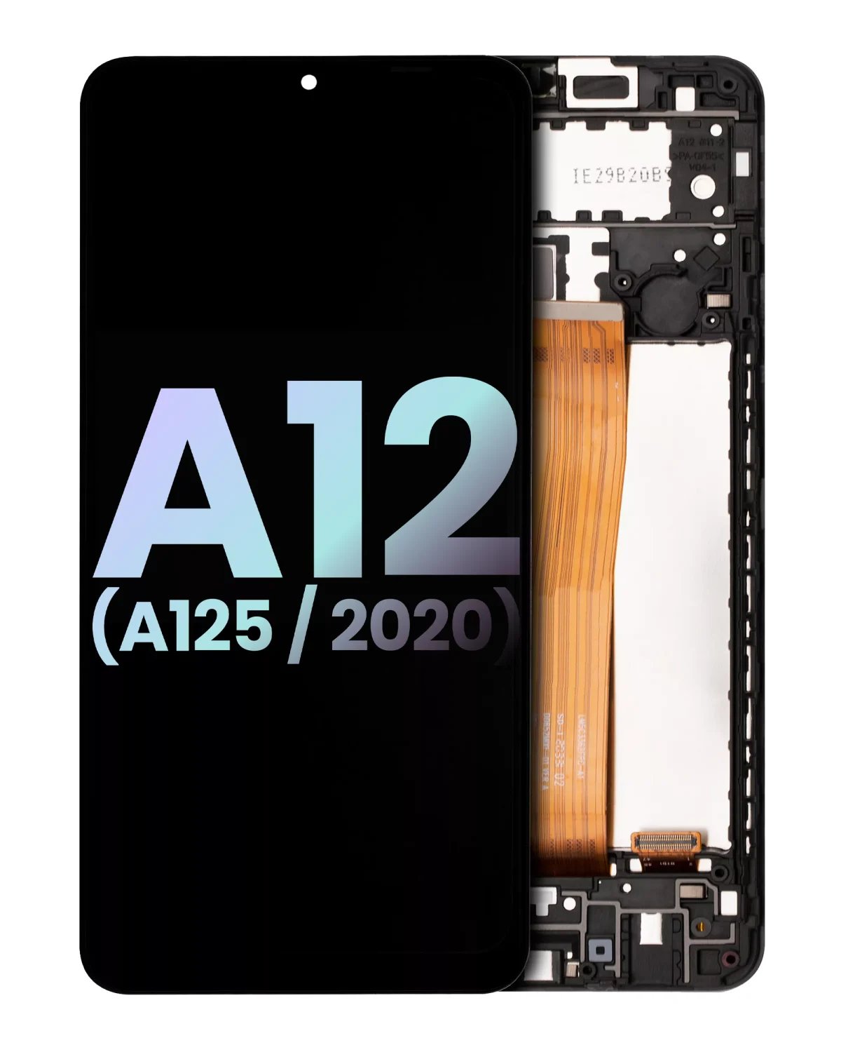 Samsung Galaxy A12 İle Uyumlu İçin Çerçeveli ekran (A125 2020) (Servis Paketi) (Tüm Renkler)  LCD Ekranı Uyumlu