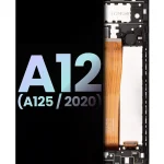 Samsung Galaxy A12 İle Uyumlu İçin Çerçeveli ekran (A125 2020) (Servis Paketi) (Tüm Renkler)  LCD Ekranı Uyumlu