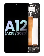 Samsung Galaxy A12 İle Uyumlu İçin Çerçeveli ekran (A125 2020) (Servis Paketi) (Tüm Renkler)  LCD Ekranı Uyumlu