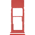 Samsung Galaxy A12 İle Uyumlu Tek Sim Kart Tepsisi (A125 2020) (Kırmızı)