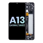Samsung Galaxy A13 5G İle Uyumlu İçin Çerçeveli ekran (A136U 2021) (ABD Sürümü) (Servis Paketi) (Tüm Renkler)  LCD Ekranı Uyumlu