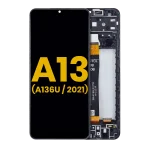 Samsung Galaxy A13 5G İle Uyumlu İçin Çerçeveli ekran (A136U 2021) Orijinal (Tüm Renkler)  LCD Ekranı Uyumlu