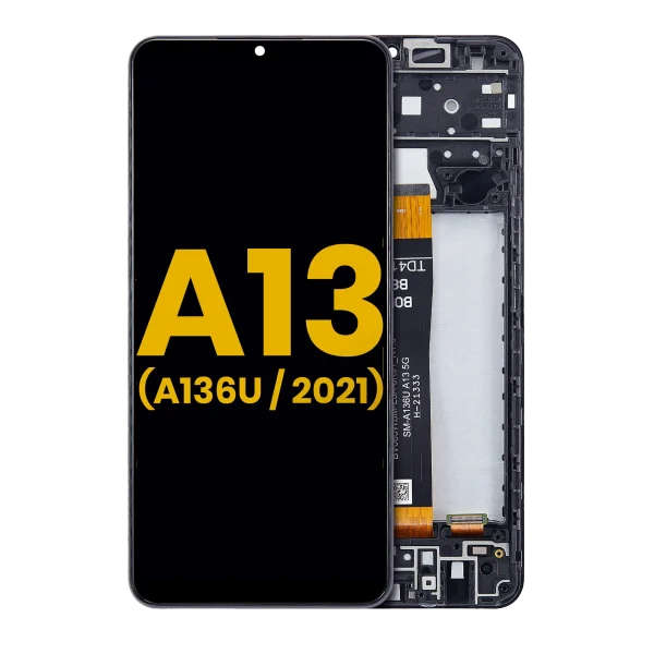 Samsung Galaxy A13 5G İle Uyumlu İçin Çerçeveli ekran (A136U 2021) Orijinal (Tüm Renkler)  LCD Ekranı Uyumlu