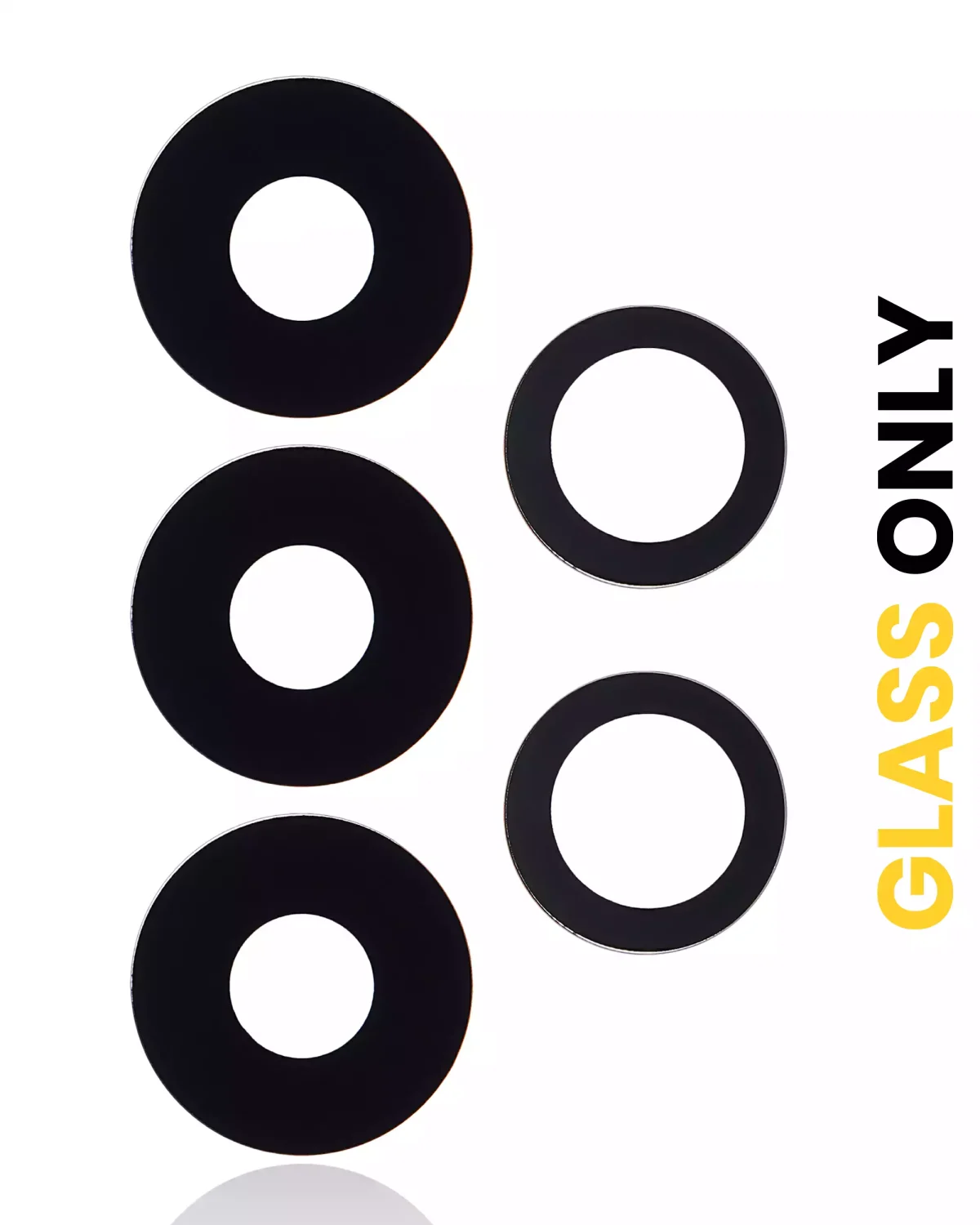Samsung Galaxy A13 İle Uyumlu Arka Kamera Lensi (Sadece Cam) Yapışkanlı (A135 2022) (5 Parça Set) - Görsel 4