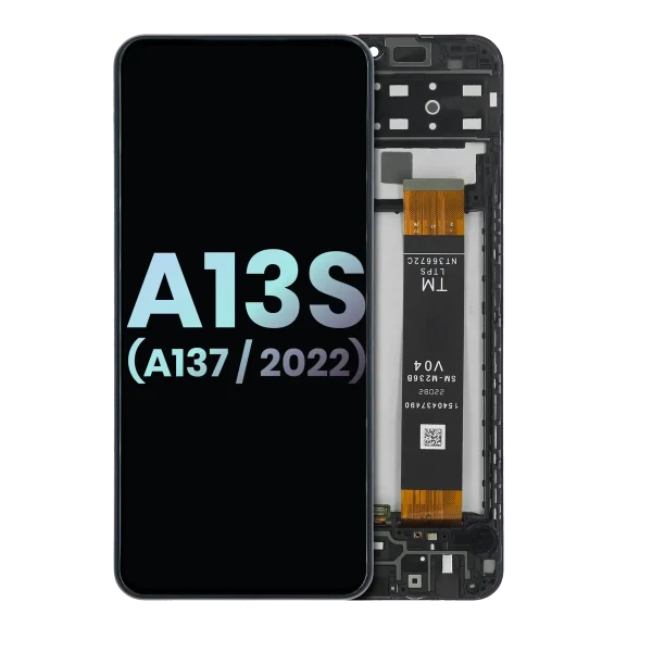 Samsung Galaxy A13 s İle Uyumlu İçin Çerçeveli ekran 5G (A137 2022) (Servis Paketi) (Tüm Renkler)  LCD Ekranı Uyumlu
