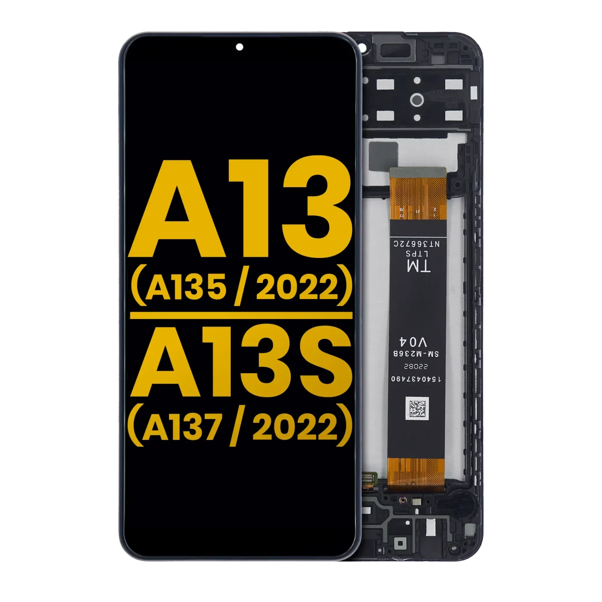 Samsung Galaxy A13s 4G İle Uyumlu İçin Çerçeveli ekran (A135 2022) A13s (A137 2022) Orijinal (Tüm Renkler)  LCD Ekranı