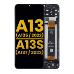 Samsung Galaxy A13s 4G İle Uyumlu İçin Çerçeveli ekran (A135 2022) A13s (A137 2022) Orijinal (Tüm Renkler)  LCD Ekranı