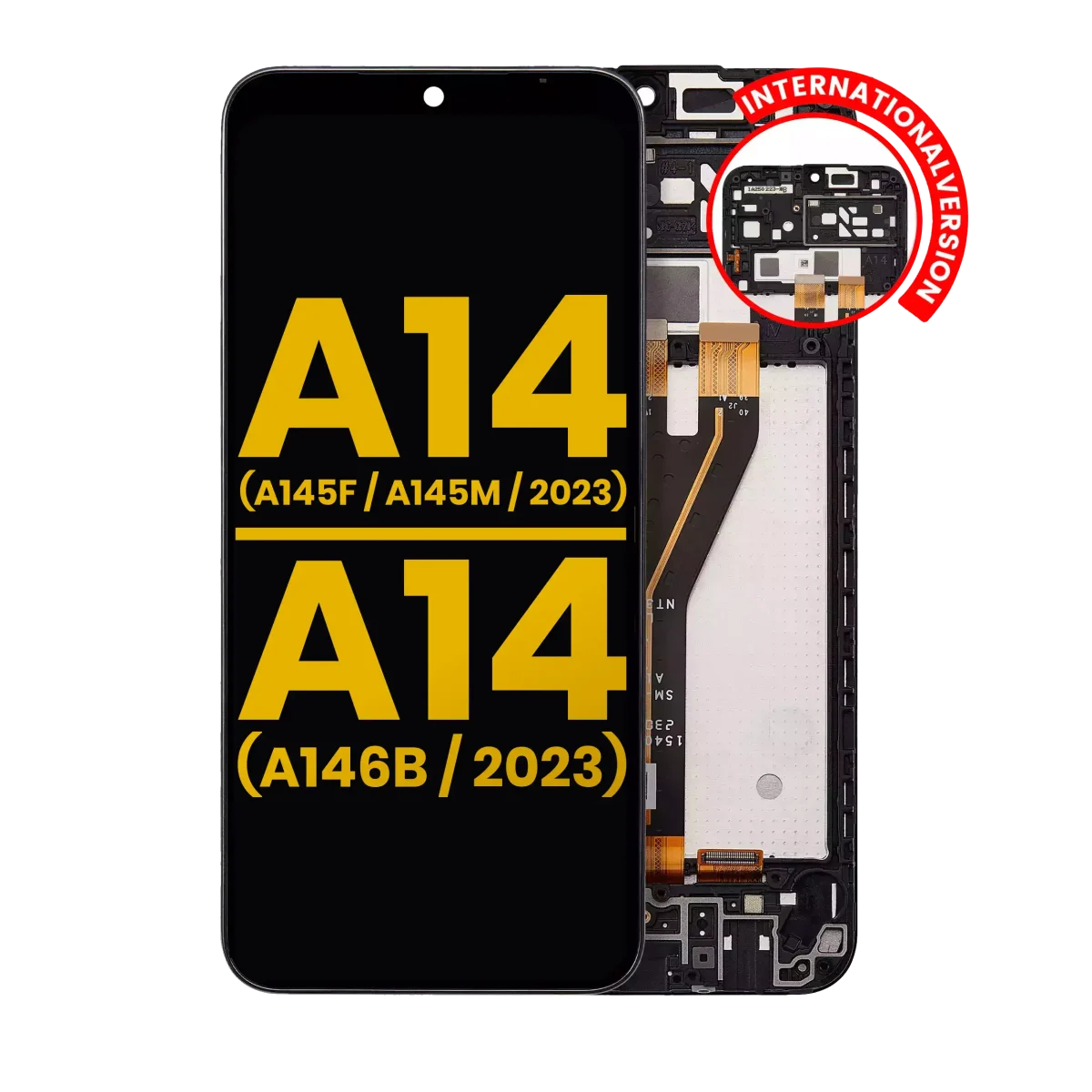 Samsung Galaxy A14 4G İle Uyumlu (A145F A145M 2023) A14 5G (A146B 2023) (Uluslararası Sürüm) Orijinal (Tüm Renkler) Çerçeveli ekran LCD Ekranı - Görsel 3
