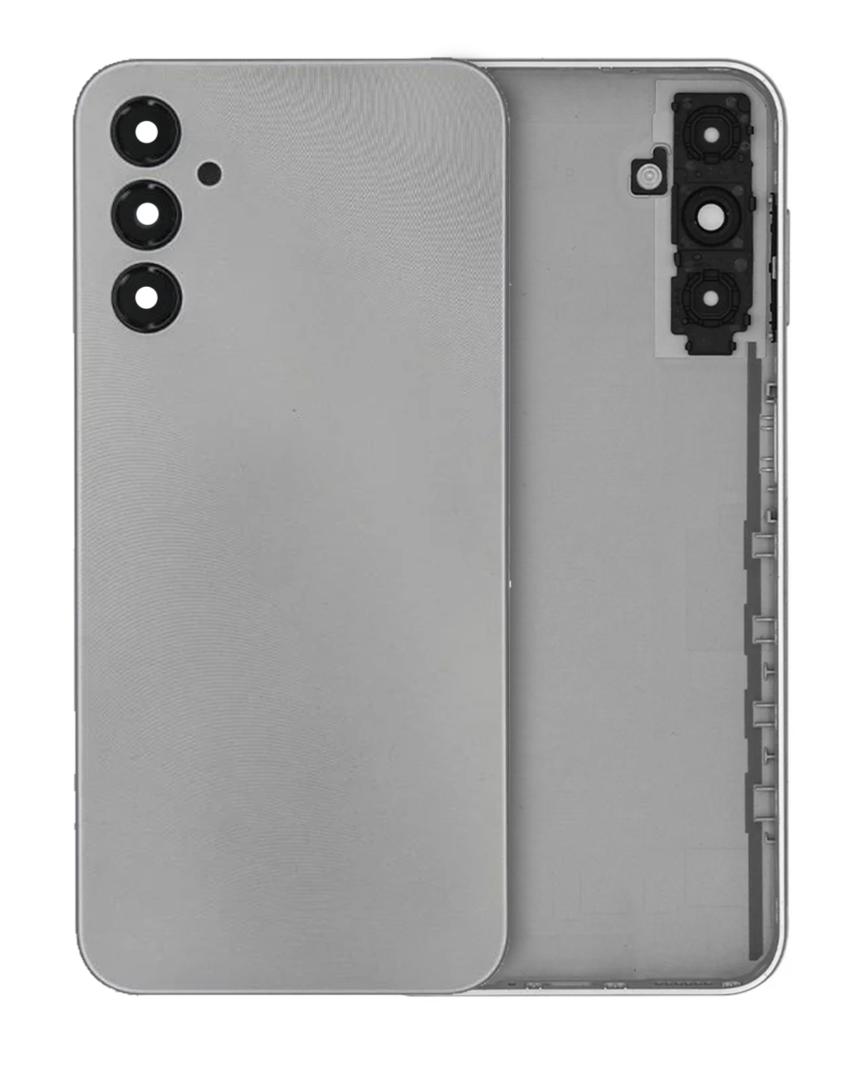 Samsung Galaxy A14 4G İle Uyumlu Arka Kapak Camı Kamera Lensli (A145 2023) (Servis Paketi) (Gümüş)