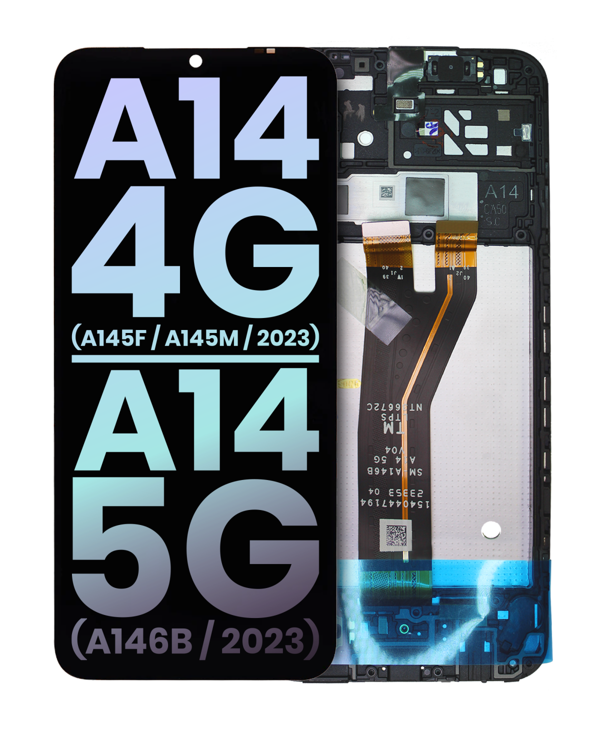 Samsung Galaxy A14 4G İle Uyumlu Çerçeveli ekran LCD Ekranı A Kalite 145F A145M 2023) A14 5G (A146B 2023) (Uluslararası Sürüm) (Servis Paketi) (Tüm Renkler) - Görsel 4