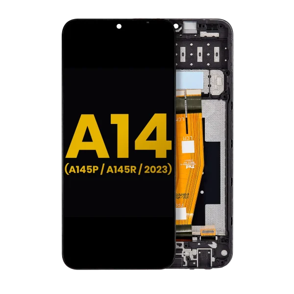 Samsung Galaxy A14 4G İle Uyumlu İçin Çerçeveli ekran (A145P A145R 2023) Orijinal (Tüm Renkler)  LCD Ekranı