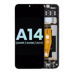 Samsung Galaxy A14 4G İle Uyumlu İçin Çerçeveli ekran (A145P A145R 2023) (Servis Paketi) (Tüm Renkler)  LCD Ekranı