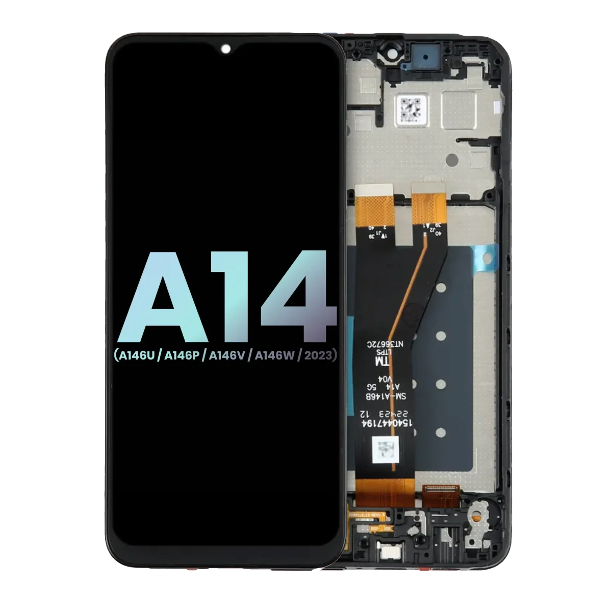 Samsung Galaxy A14 5G İle Uyumlu İçin Çerçeveli ekran (A146U A146P A146V A146W 2023) (ABD Sürümü) (Servis Paketi) (Tüm Renkler)  LCD Ekranı Uyumlu