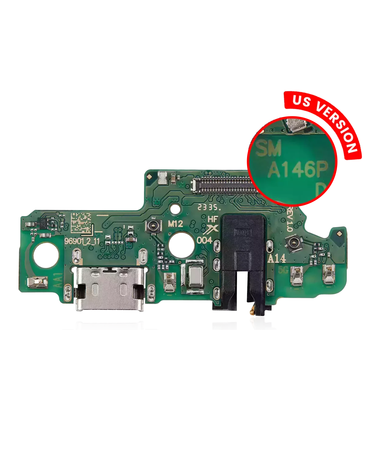 Samsung Galaxy A14 5G İle Uyumlu İçin Kulaklık (A146P U 2023) (ABD Sürümü) (Satış Sonrası Artı)  Girişli Şarj Portu Kartı