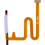 Samsung Galaxy A14 İle Uyumlu İçin Flex (A145B 2023) (Gümüş)  Kablolu Parmak İzi Okuyucu Uyumlu