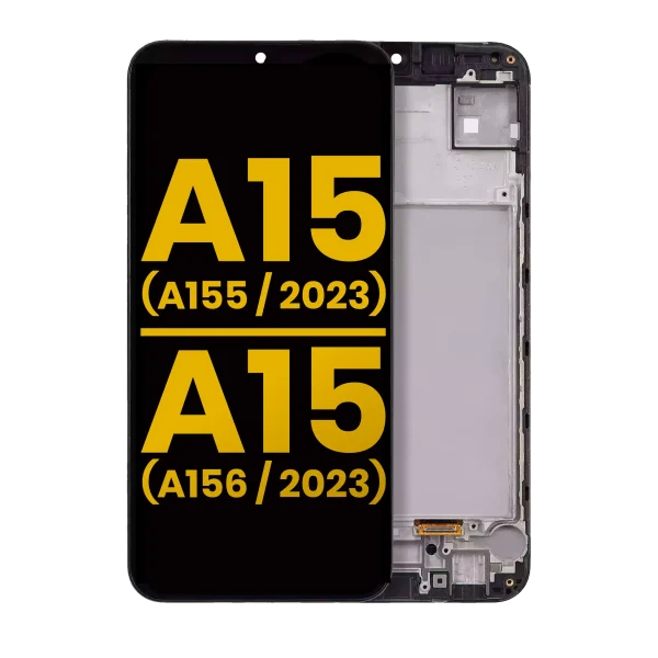 Samsung Galaxy A15 4G İle Uyumlu (A155 2023) A15 5G (A156 2023) Orijinal (Tüm Renkler) Çerçeveli ekran Orijinal Ekranı
